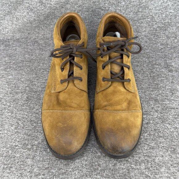 ✅Mens 11M Clarks Devington Chukka Boots Brown Nubuck Leather Lace Up Ankle Shoes main image 6